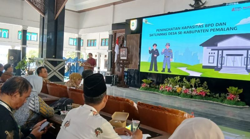Pelatihan Kapasitas BPD dan Satlinmas di Pendopo Kabupaten
