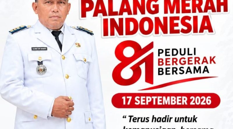 Camat Belik Mengucapkan HUT PMI ke 81 untuk Seluruh Relawan.